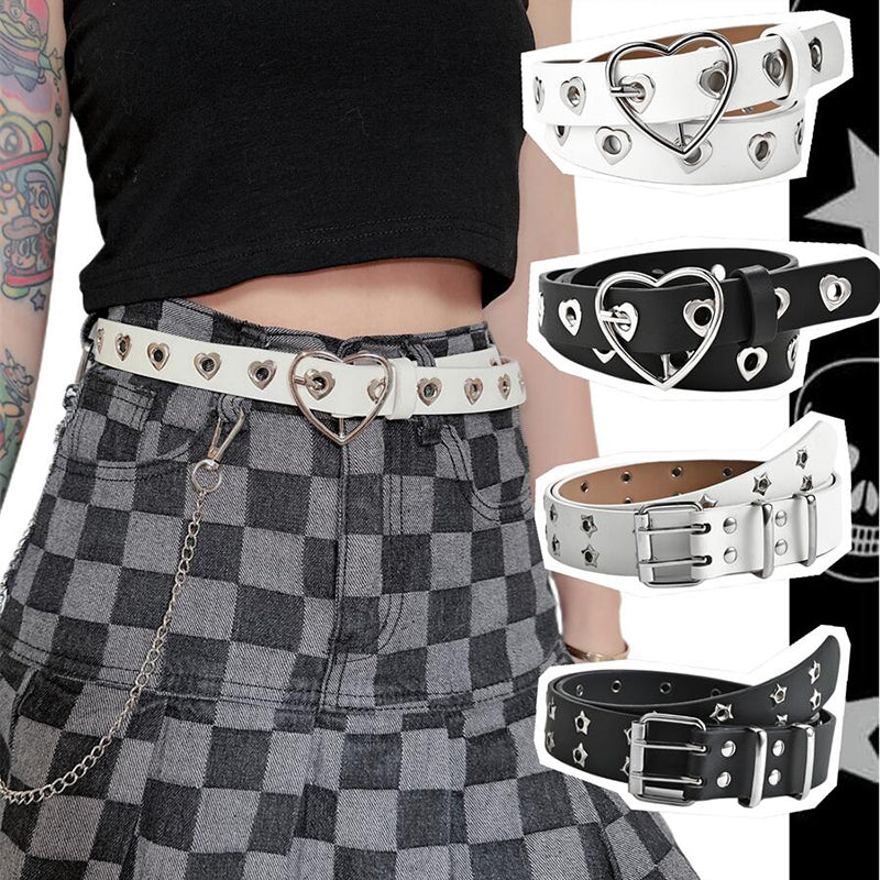 Nibimi Lolita punk Y2K rivet belt PU belt NM2770