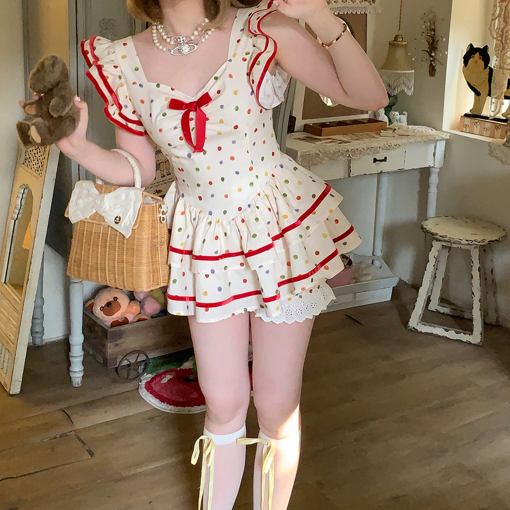 Nibimi kawaii cherry rainbow dress NM2880