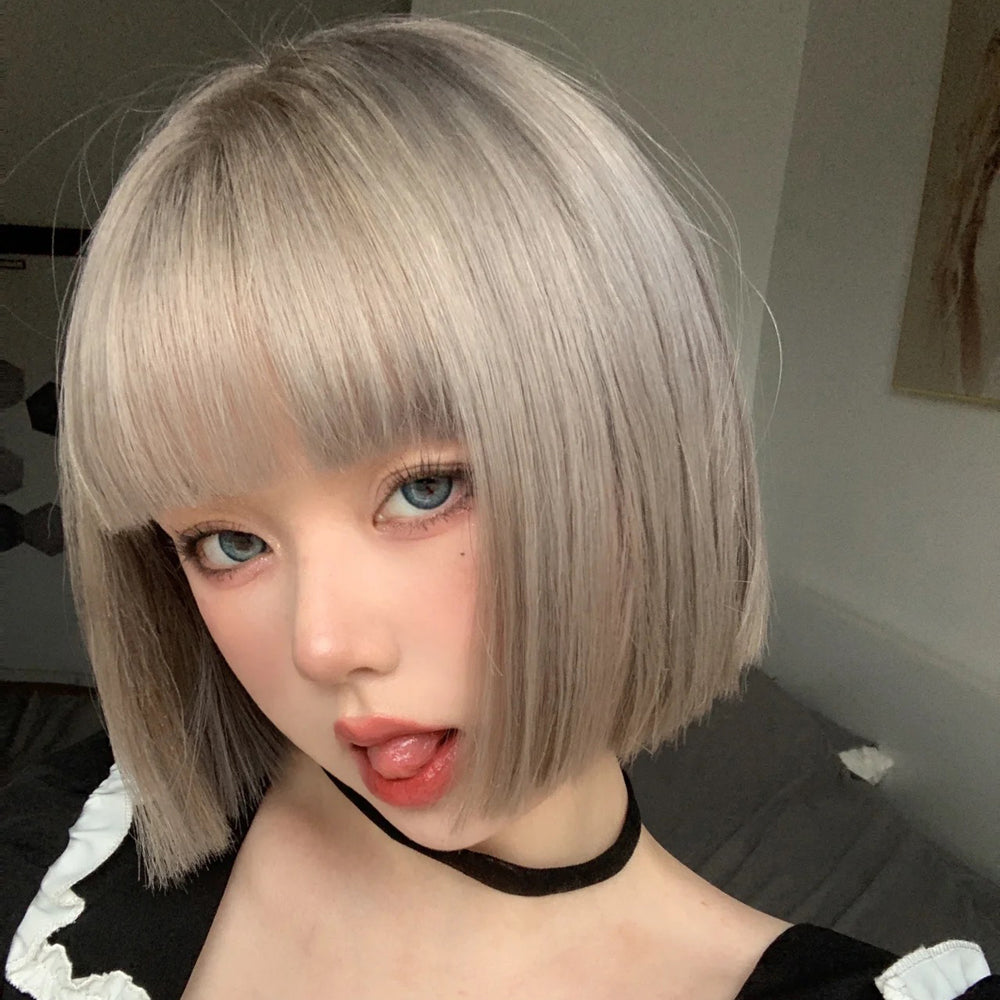 Nibimi Lolita Harajuku short straight wig NM2884