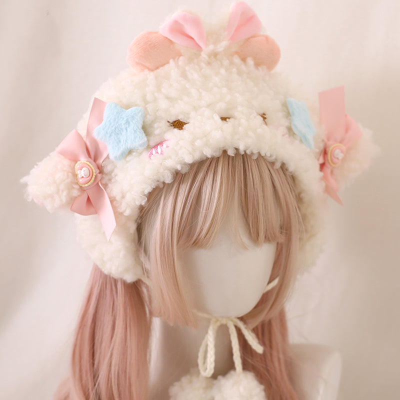 Nibimi Lolita kawaii lamb plush hat NM3138