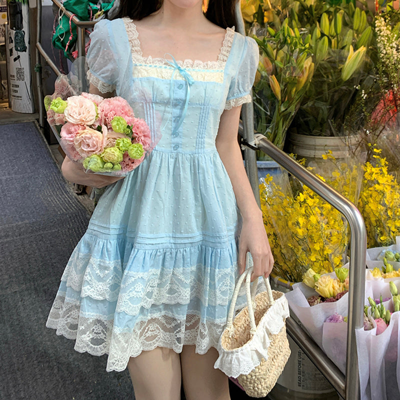 Nibimi Lolita cute lace JK dress NM3247