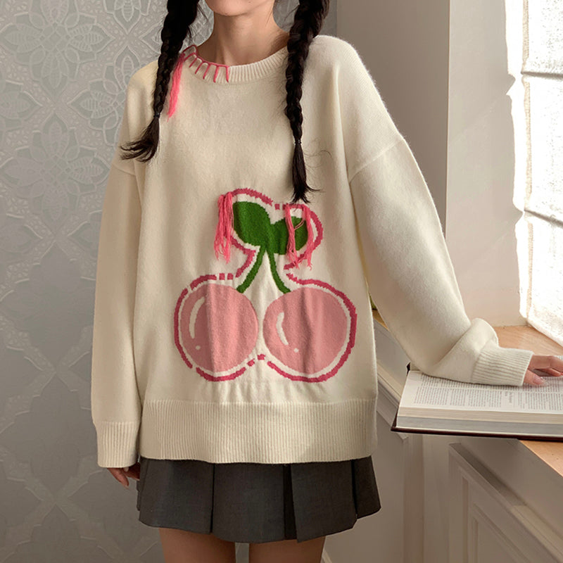 Nibimi Lolita cherry JK knitted sweater NM3249