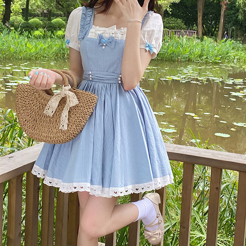 Nibimi Lolita Bow Lace Dress NM3298