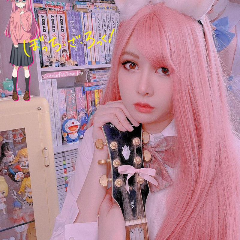 Nibimi lolita sweet daily pink wig NM956