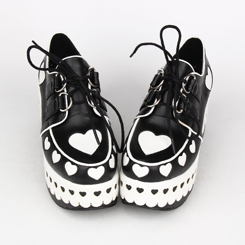 Nibimi lolita heart-shaped platform shoes NM2688