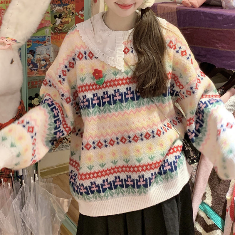 Nibimi sweet doll collar sweater NM2970