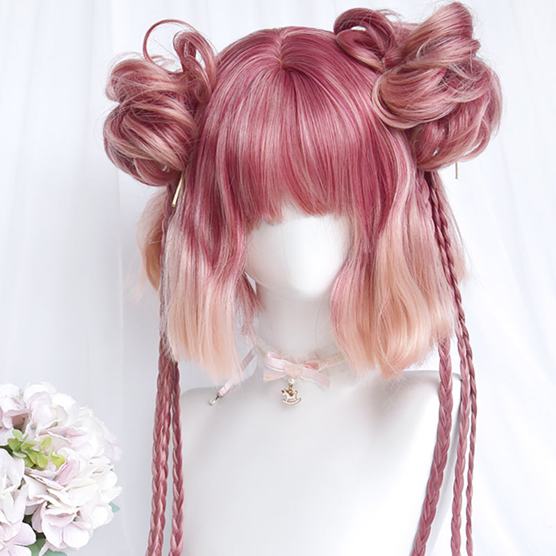 Nibimi Lolita pink short hair wig NM2180