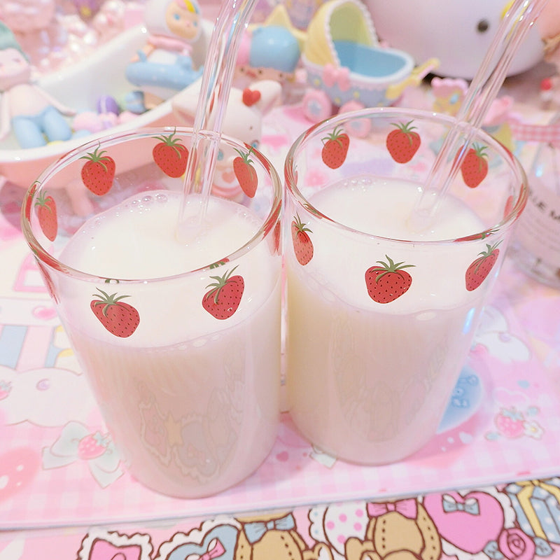 Nibimi Strawberry milk straw cup NM248