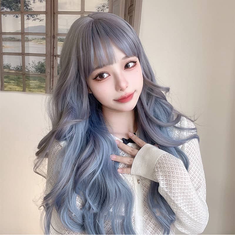 Nibimi Lolita Gray Blue Wig NM2113