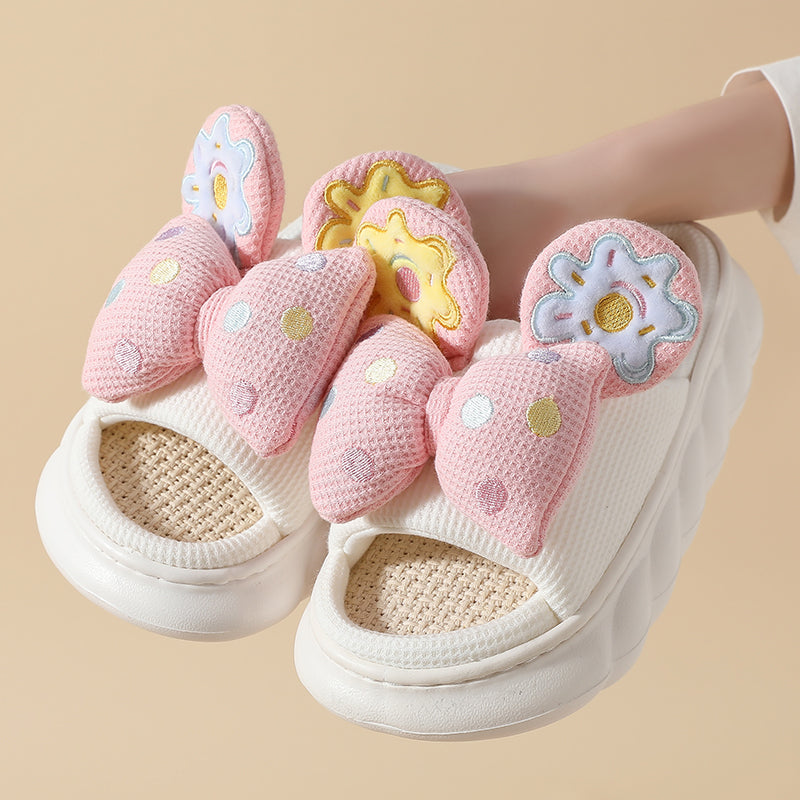 Nibimi cute bow home slippers NM1818
