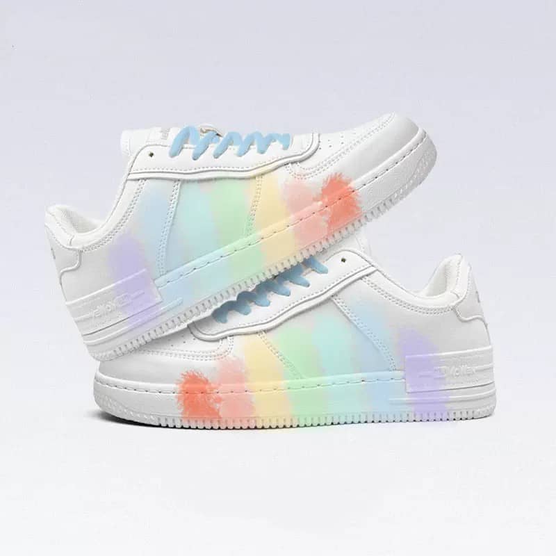 Nibimi cute rainbow all-match sneakers NM2123