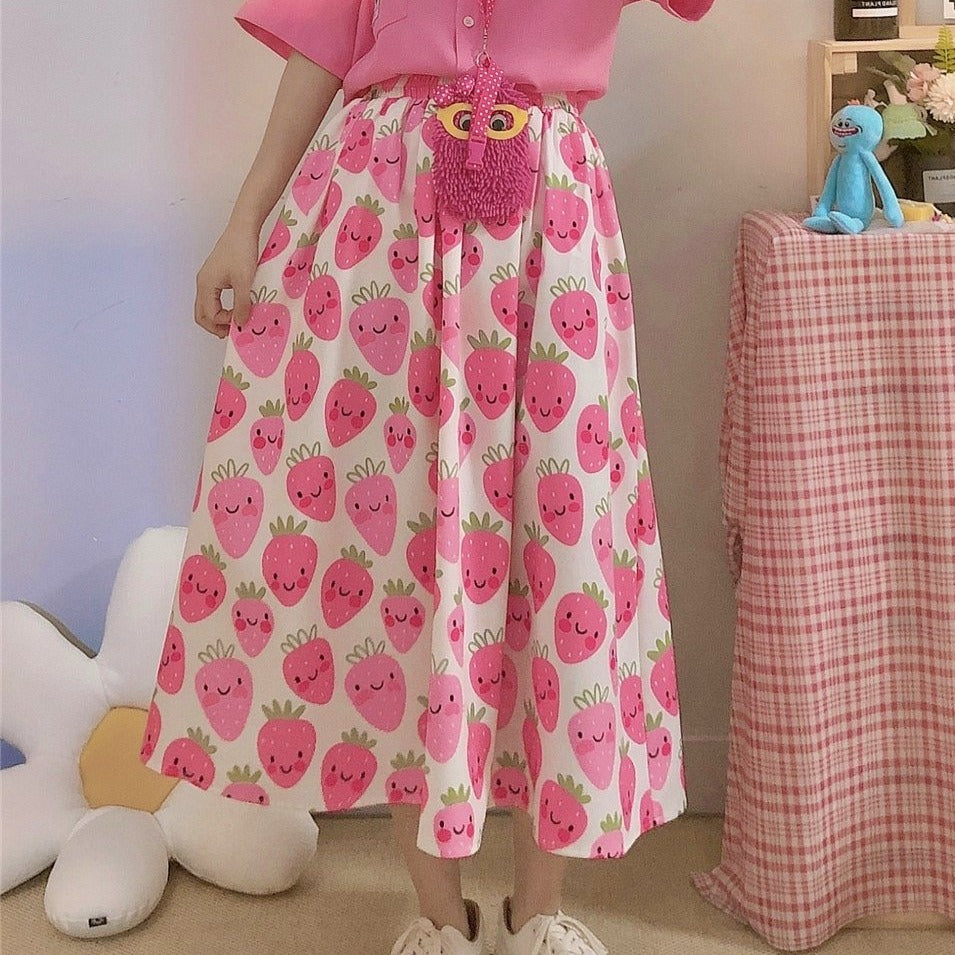 Nibimi strawberry skirt NM1252