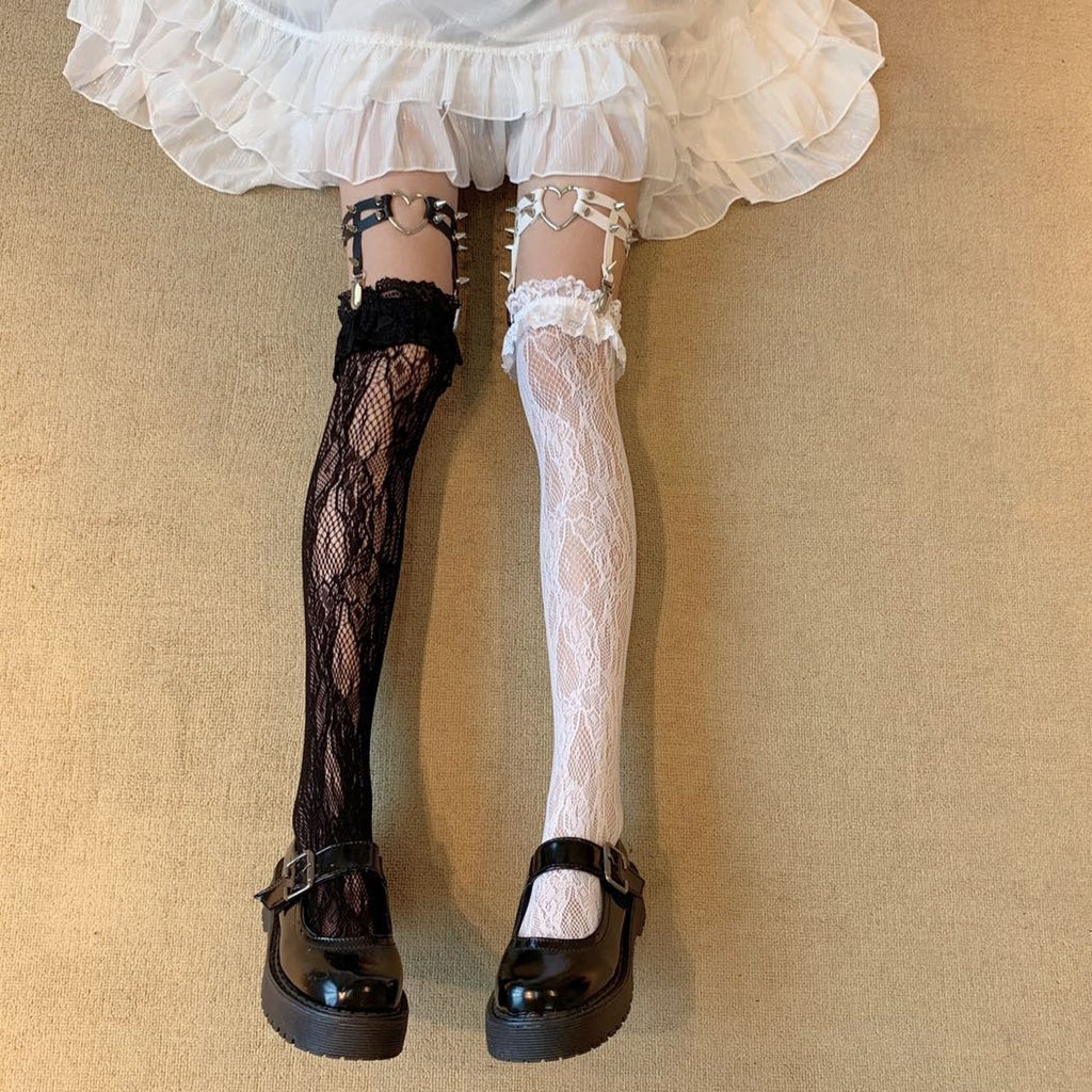 Nibimi Japanese Lolita jk Lace Over the knee Socks NM170